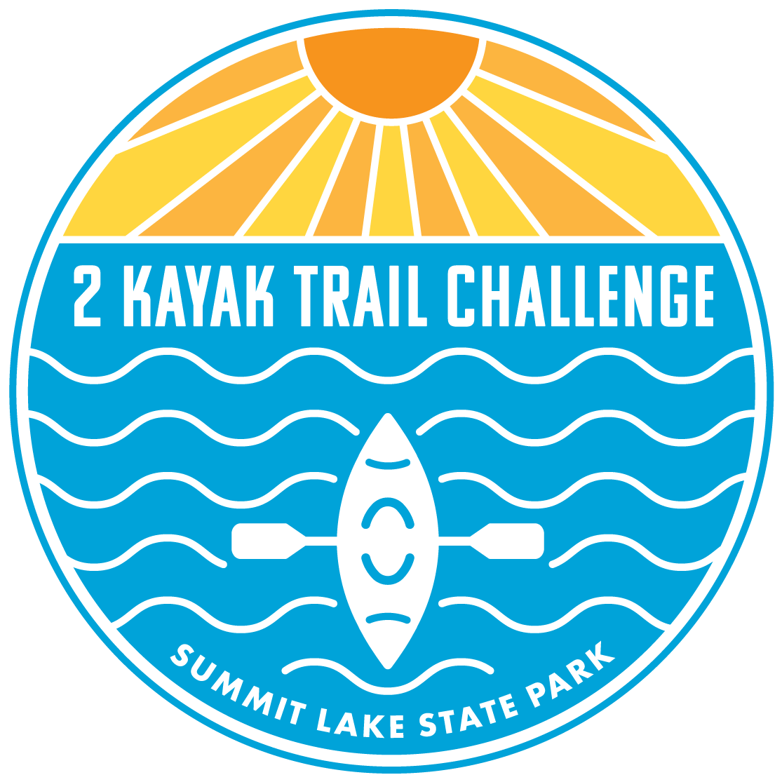 2 kayak trail challenge at Summit Lake State Park logo
