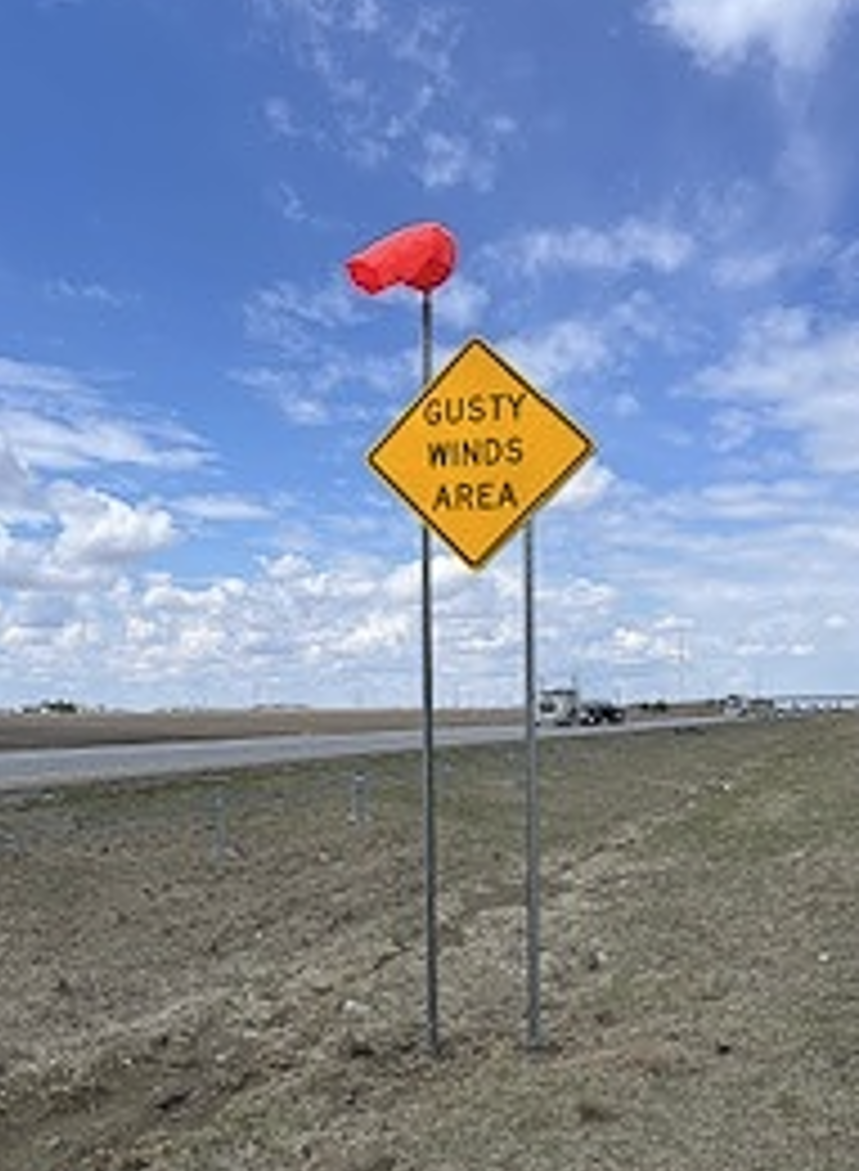 High Wind Sock and Sign
