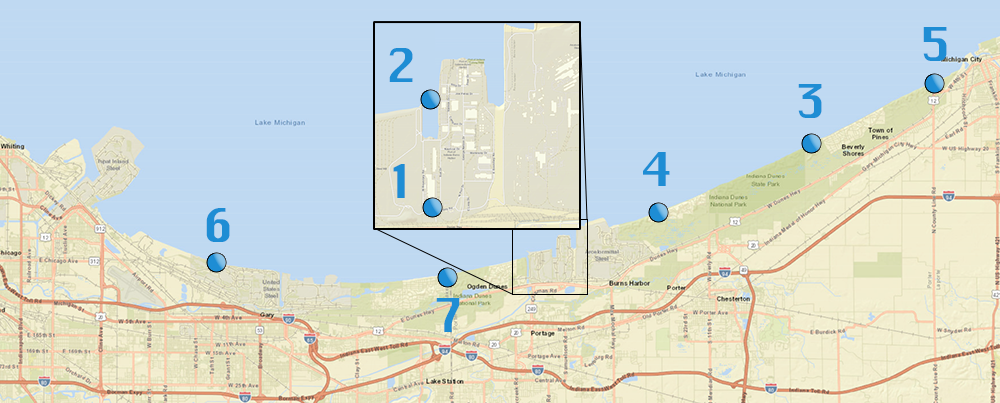 U.S. Steel Sampling Map