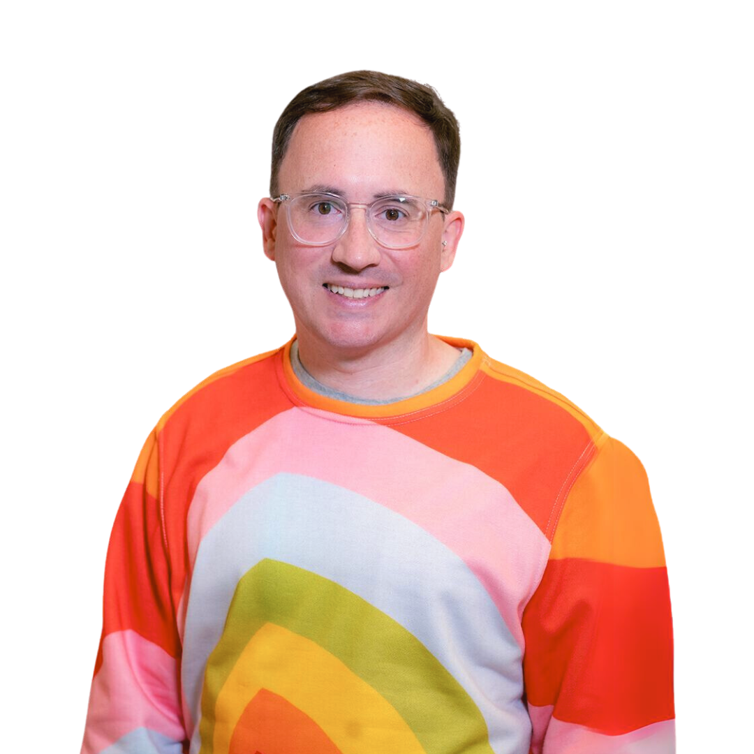 Man in front of white background