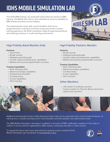 Mobile Sim Lab Flyer