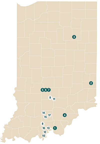 Indiana map of trails Indiana map of trails