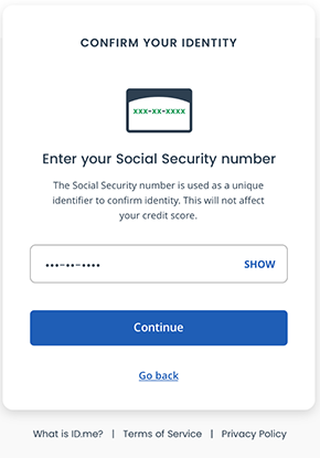 ID me Confirm Identity Screenshot