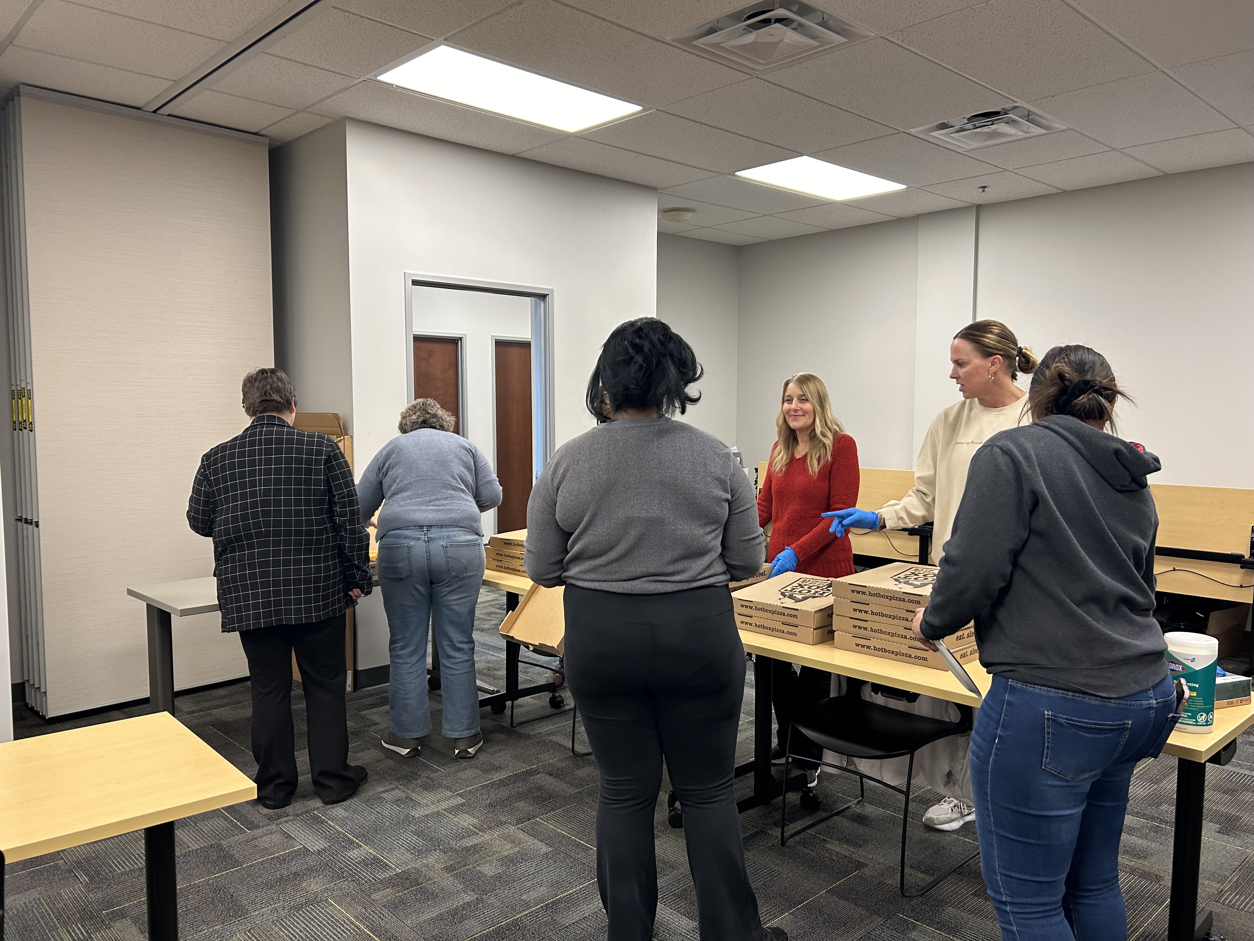 Colts pizza for staff