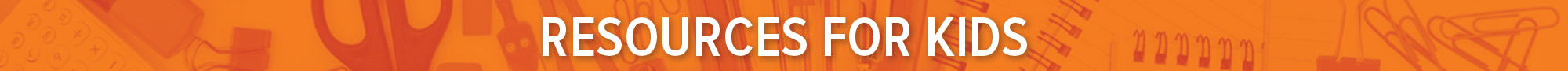 Resources for kids section banner