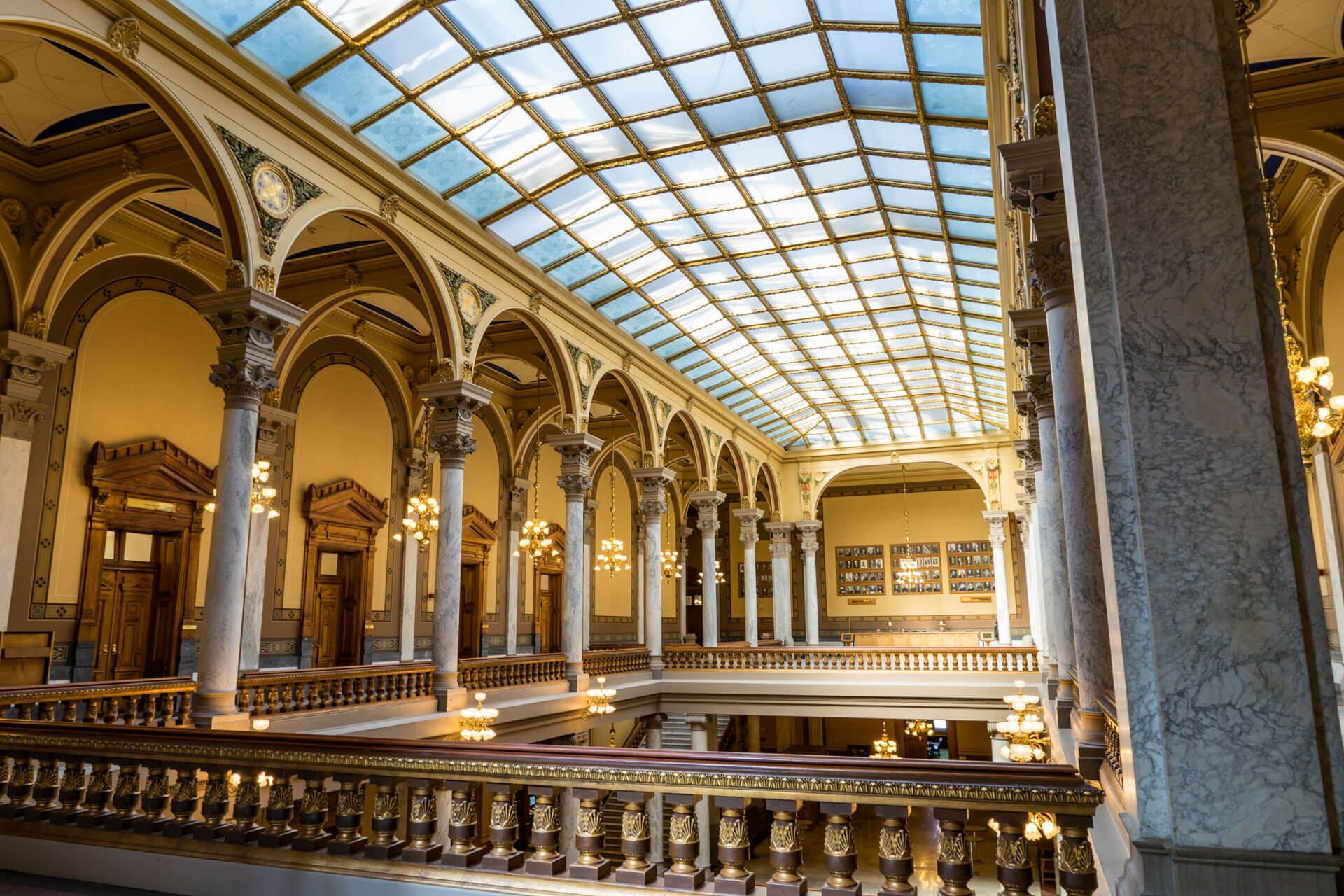 inside of a building