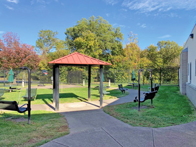 Evansville State Hospital court yard