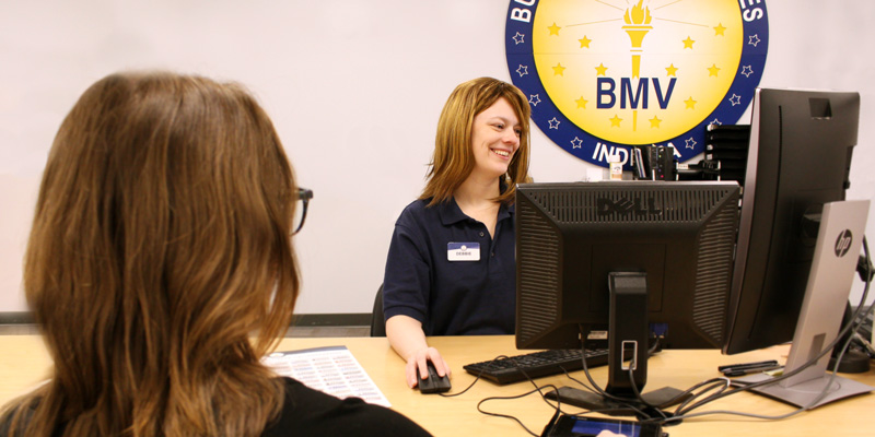customer being helped by a BMV employee