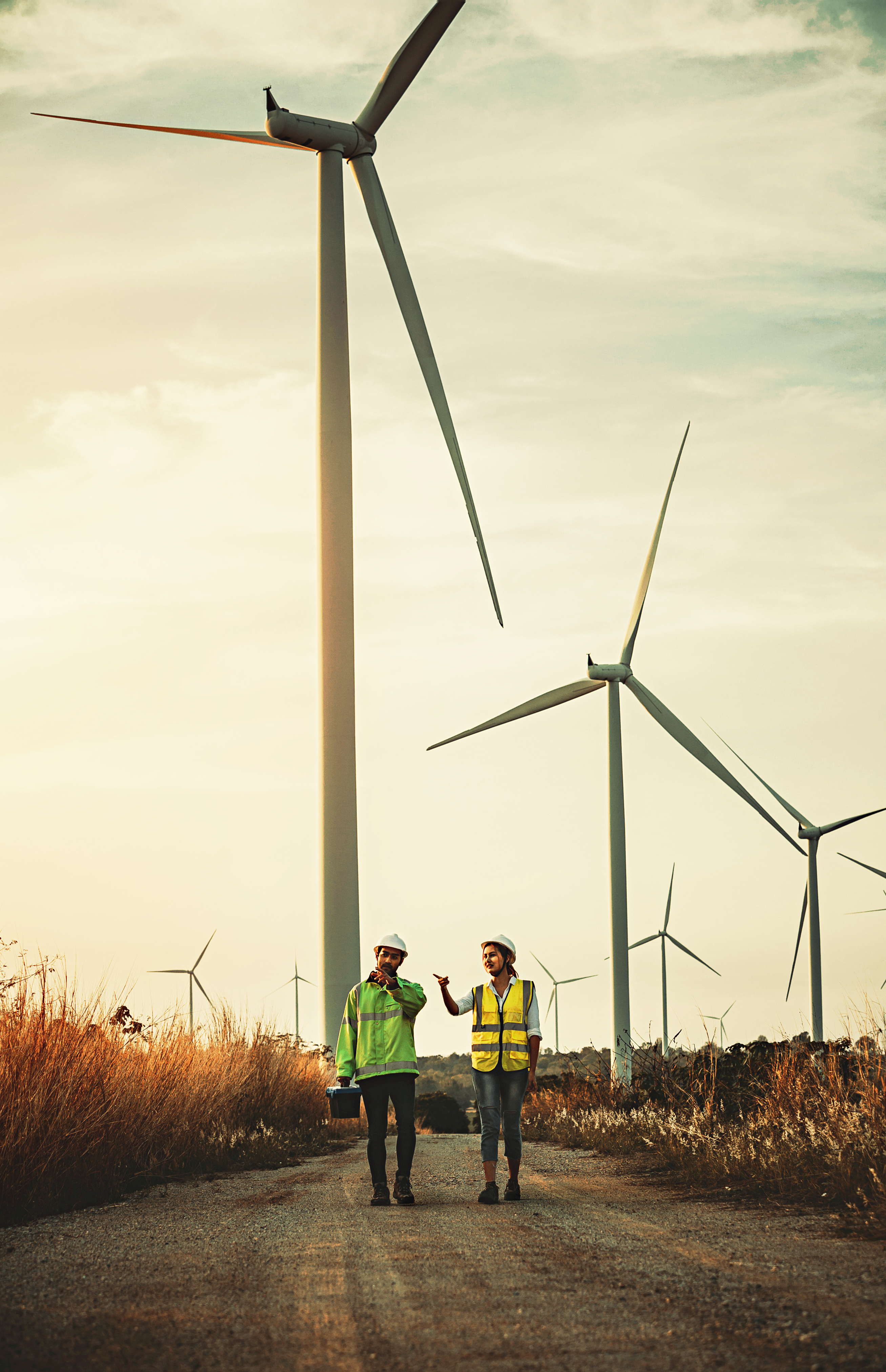 Windmill workers