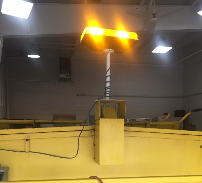 Patch cart safety light