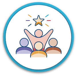 Illustrated icon representing Community Inclusion & Belonging
