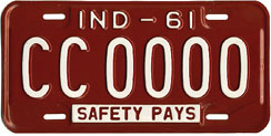 1961 License Plate