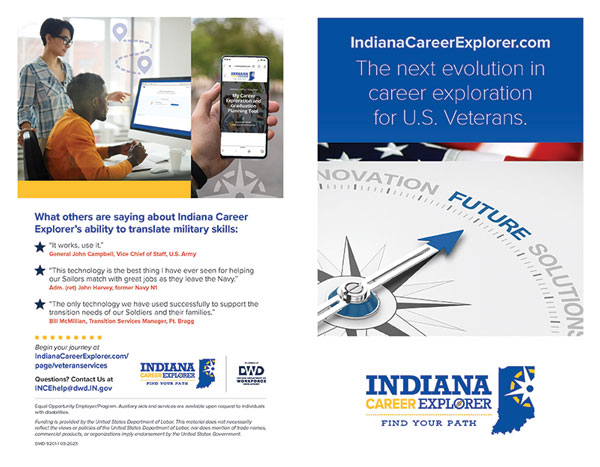 download the Indiana Career Explorer veterans handout