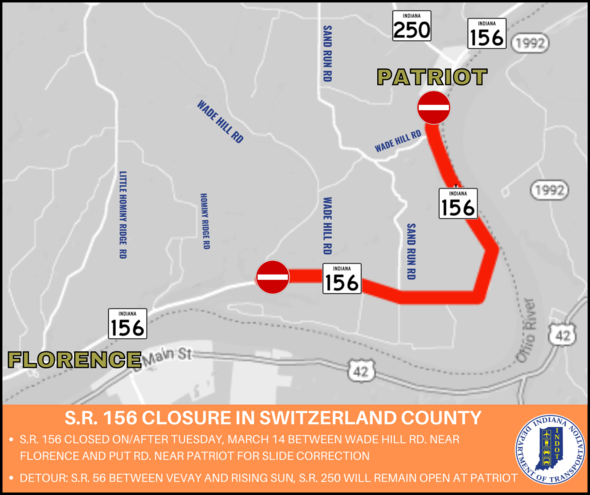 S.R. 156 Closure in Switzerland County