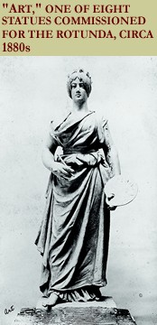 "Art," One of eight statues commissioned for the Rotunda, circa 1880s