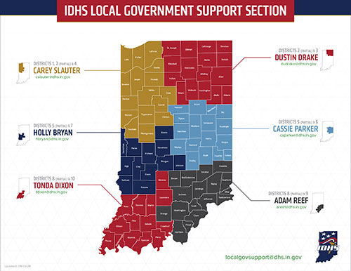 District Liaisons contacts map