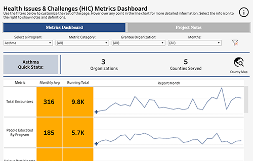 Health Issues and Challenges Metrics