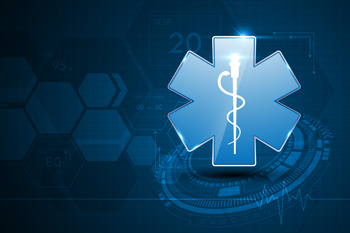 EMS symbol with background