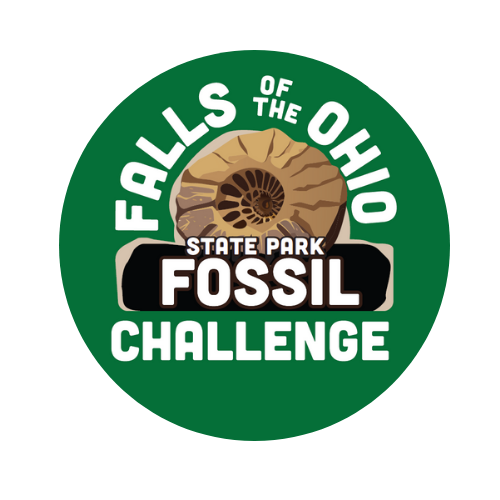 Falls of the Ohio State Park fossil challenge logo