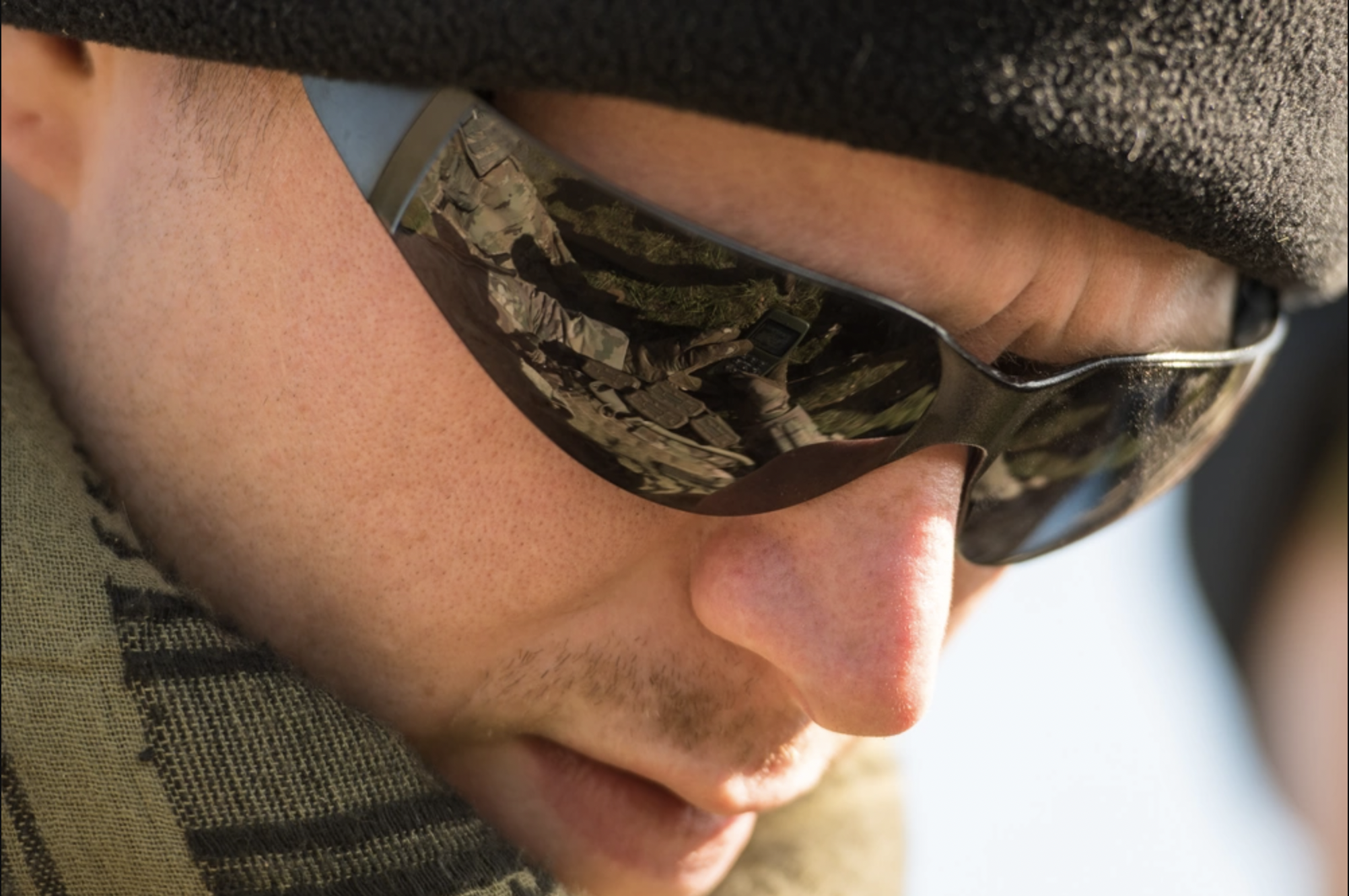 U.S. Army Staff Sgt. Rodney Scott, a soldier from Clarksville, Ind. assigned to Charlie Troop, 1st Squadron, 152nd Cavalry Regiment, 76th Infantry Brigade Combat Team, 38th Infantry Division, Indiana Army National Guard, reviews coordinates on a handheld GPS device at Lešť military training center, Slovakia, Oct. 31, 2019. Soldiers from the IN ARNG deployed to Slovakia to participate in Slovak Shield 2019, a NATO joint war-fighting exercise involving five countries. (U.S. Air National Guard photo by Senior Airman Jonathan W. Padish)