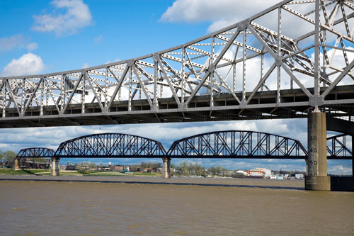 Ohio River bridges Two bridges over Ohio River