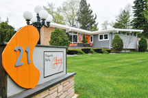 The midcentury modern home owned by Bob and Melissa Shelton on Thornhurst Drive in Carmel has been restored and maintained to honor its designer, Avriel Shull.  