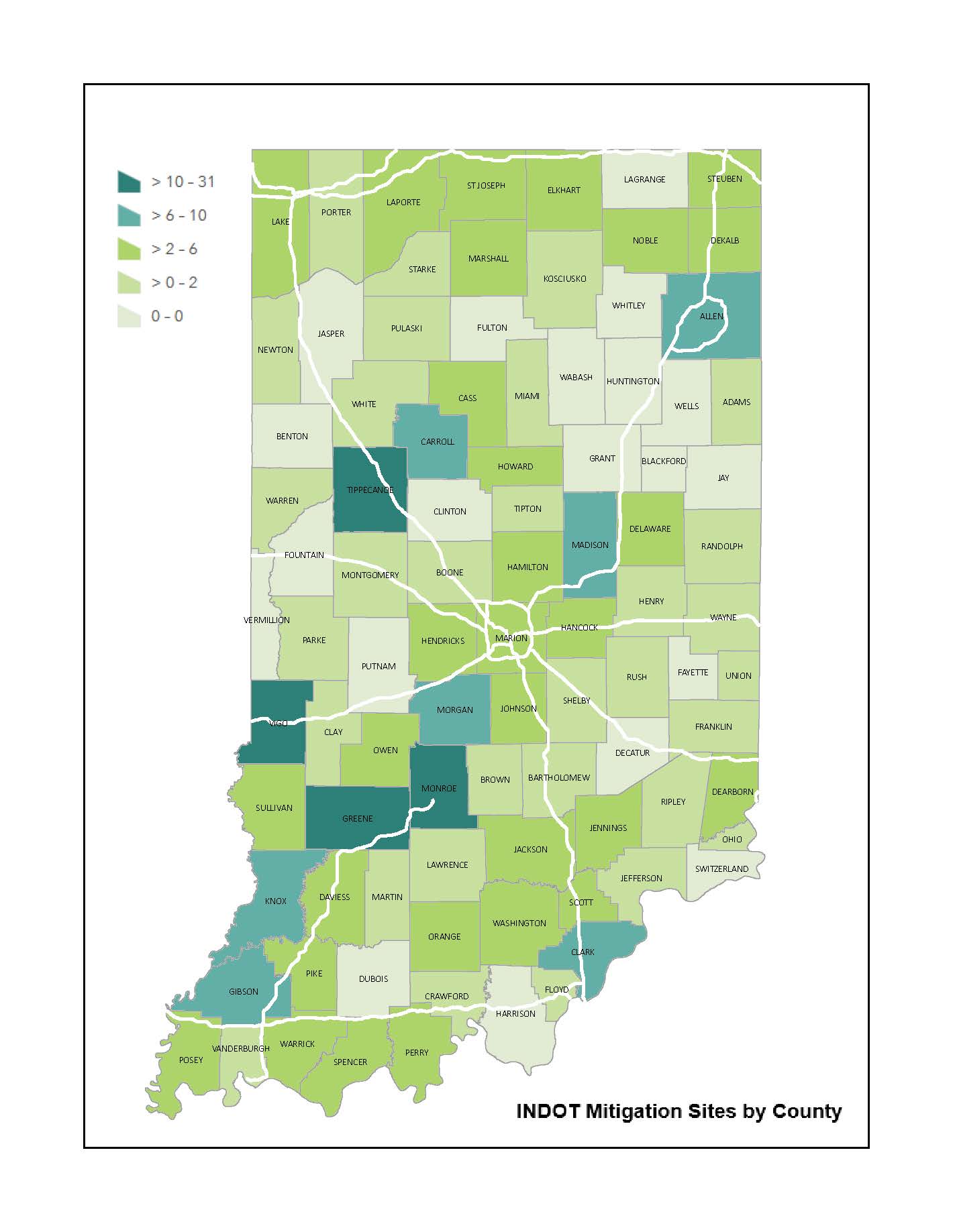 Mitigation County Map