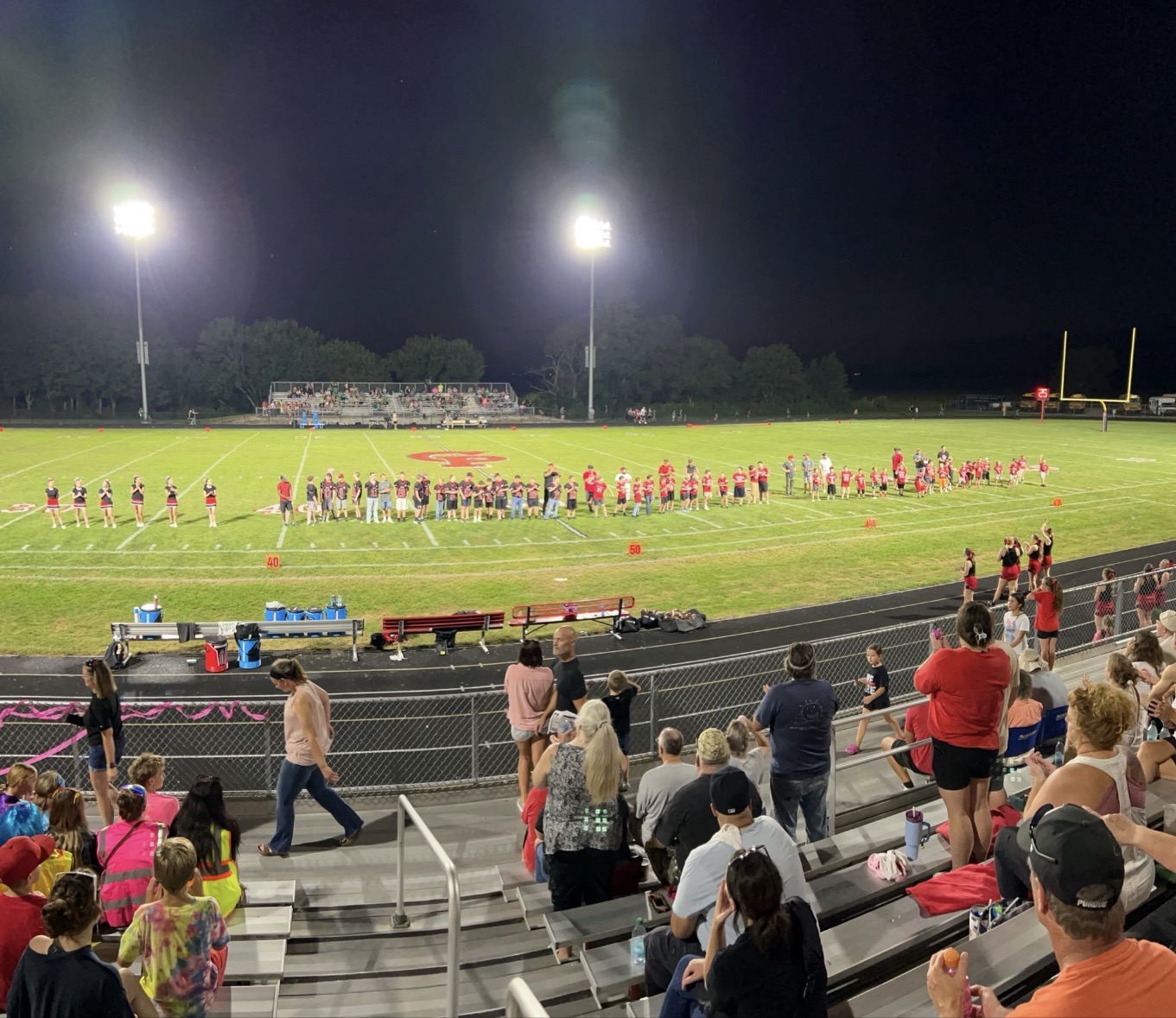 CP youth football recognized at halftime of varsity game.