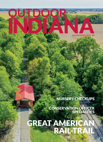 The Sweetser Switch Trail is a segment of the Great American Rail-Trail. Photo by Frank Oliver. 