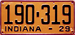1929 License Plate