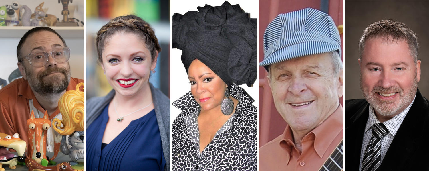 Collage of the five Governor's Arts Awards Recipients