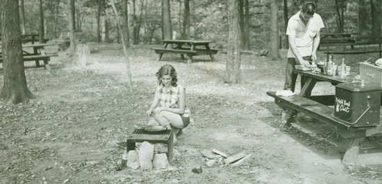Camping at Turkey Run State Park, circa 1950s Camping at Turkey Run State Park, circa 1950s