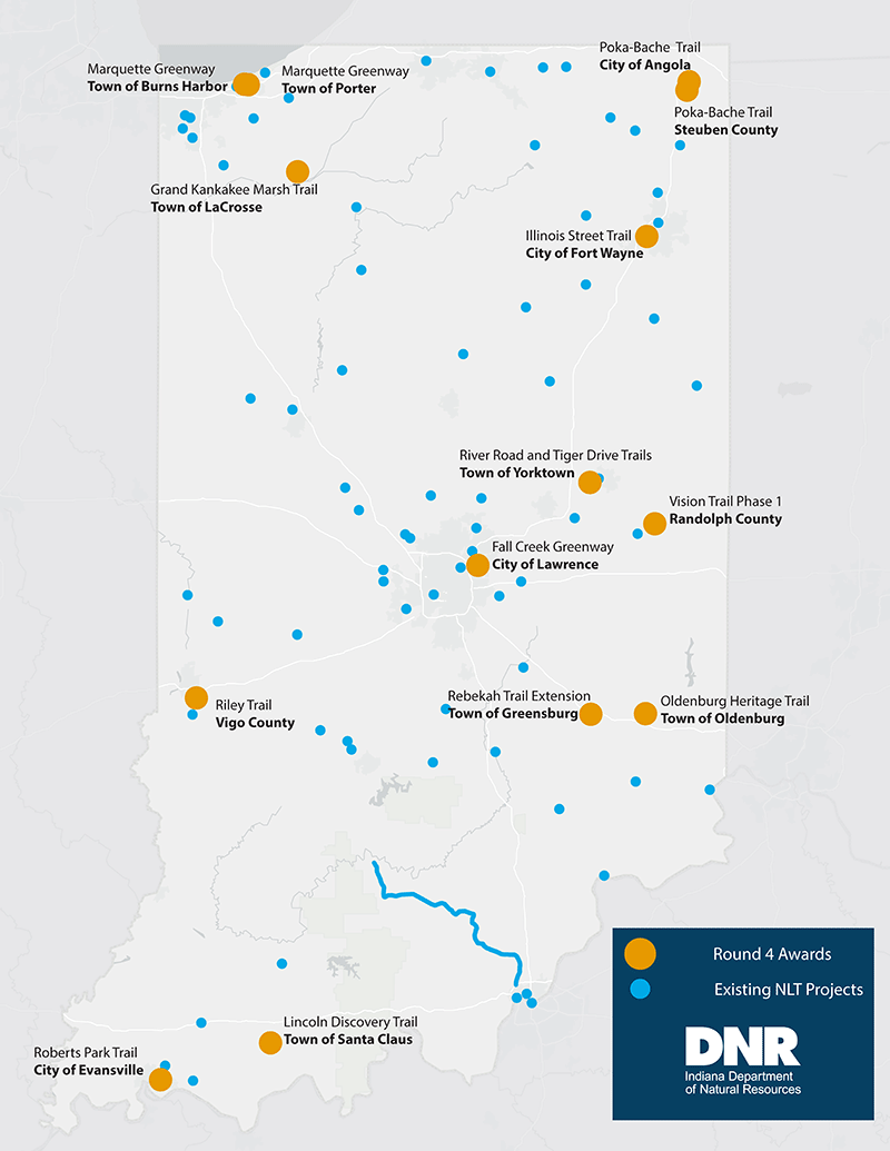 Map showing round 4 awards