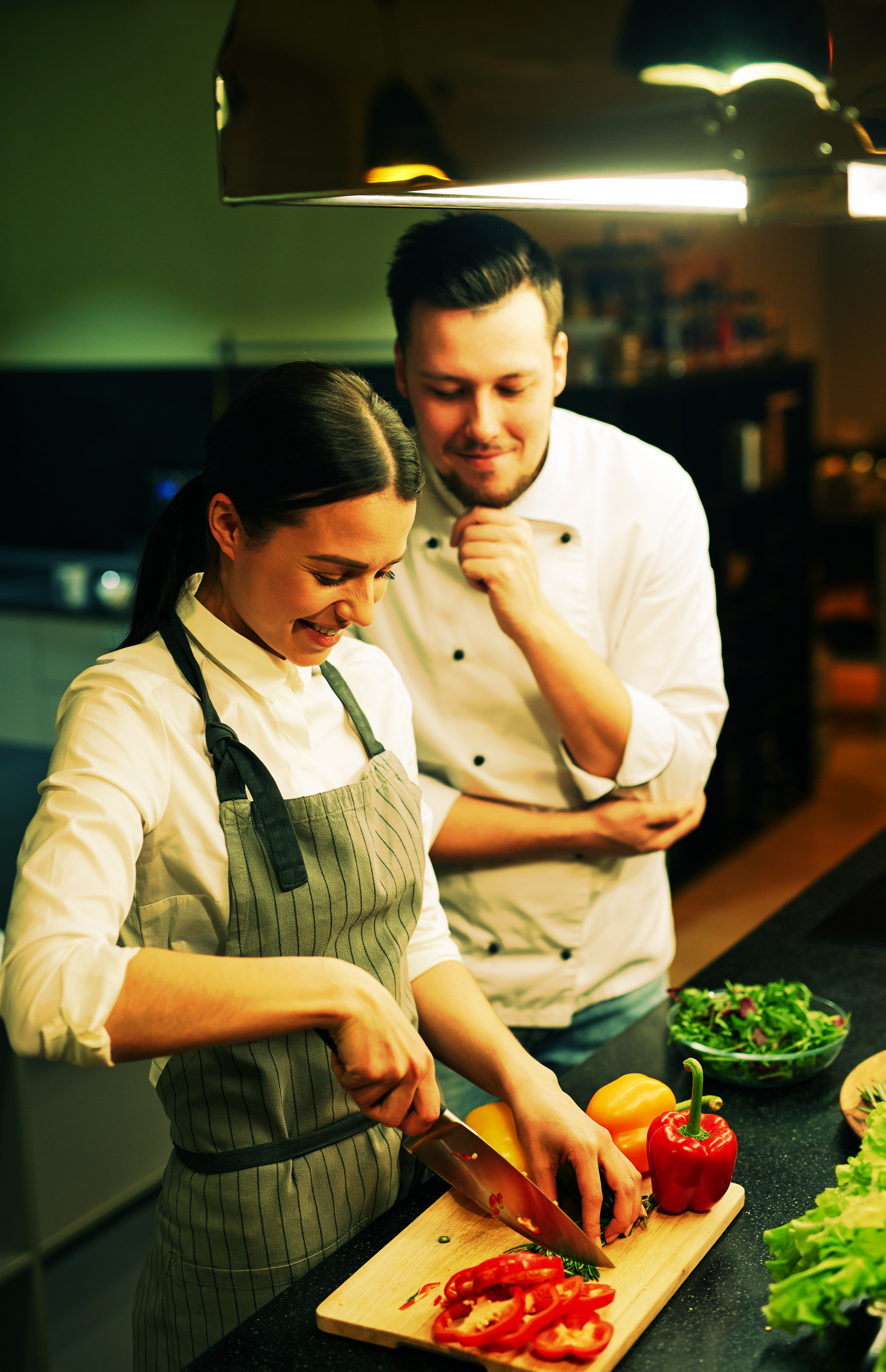 A chef mentoring