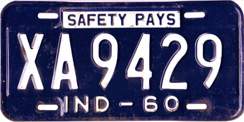 1960 License Plate