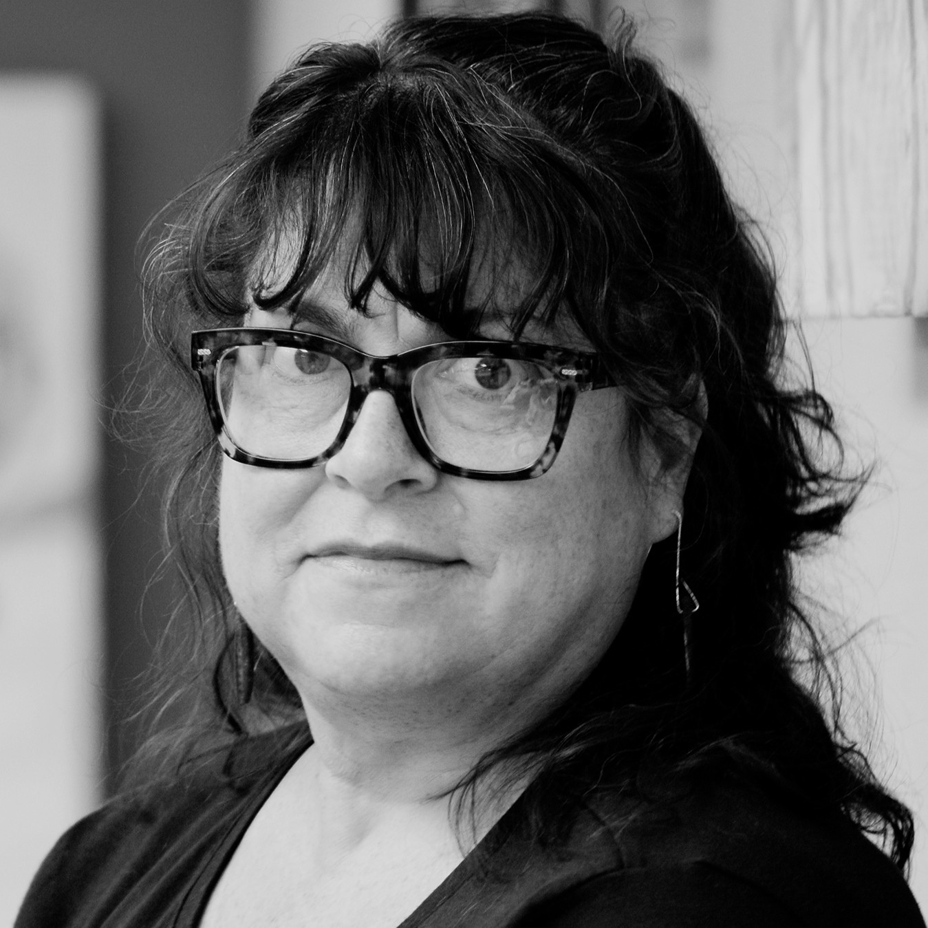 Woman wearing glasses