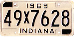 1969 License Plate