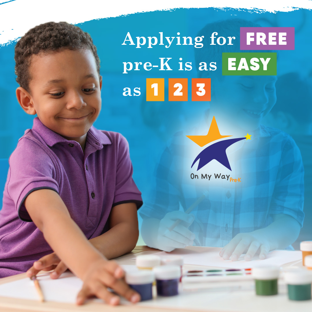 Applying for FREE pre-K is as EASY as 1 2 3