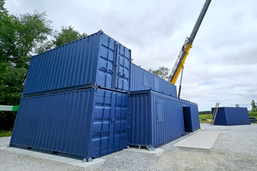 Fire training facility under construction