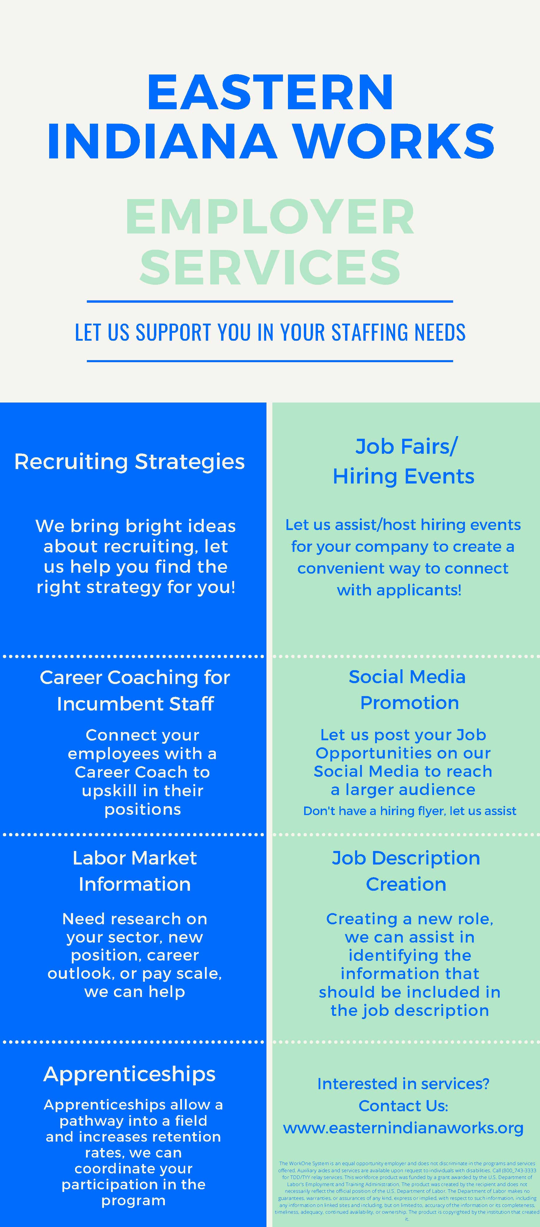 Access the link associated with the image to learn more about the employer services provided.