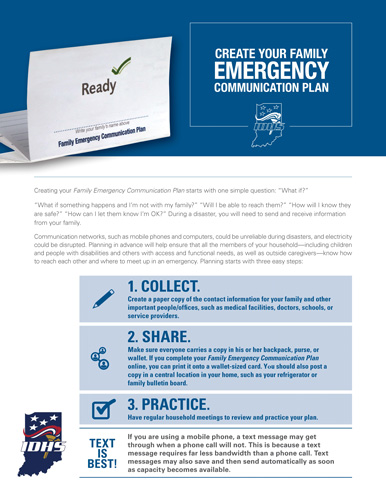 Emergency Communication Form section
