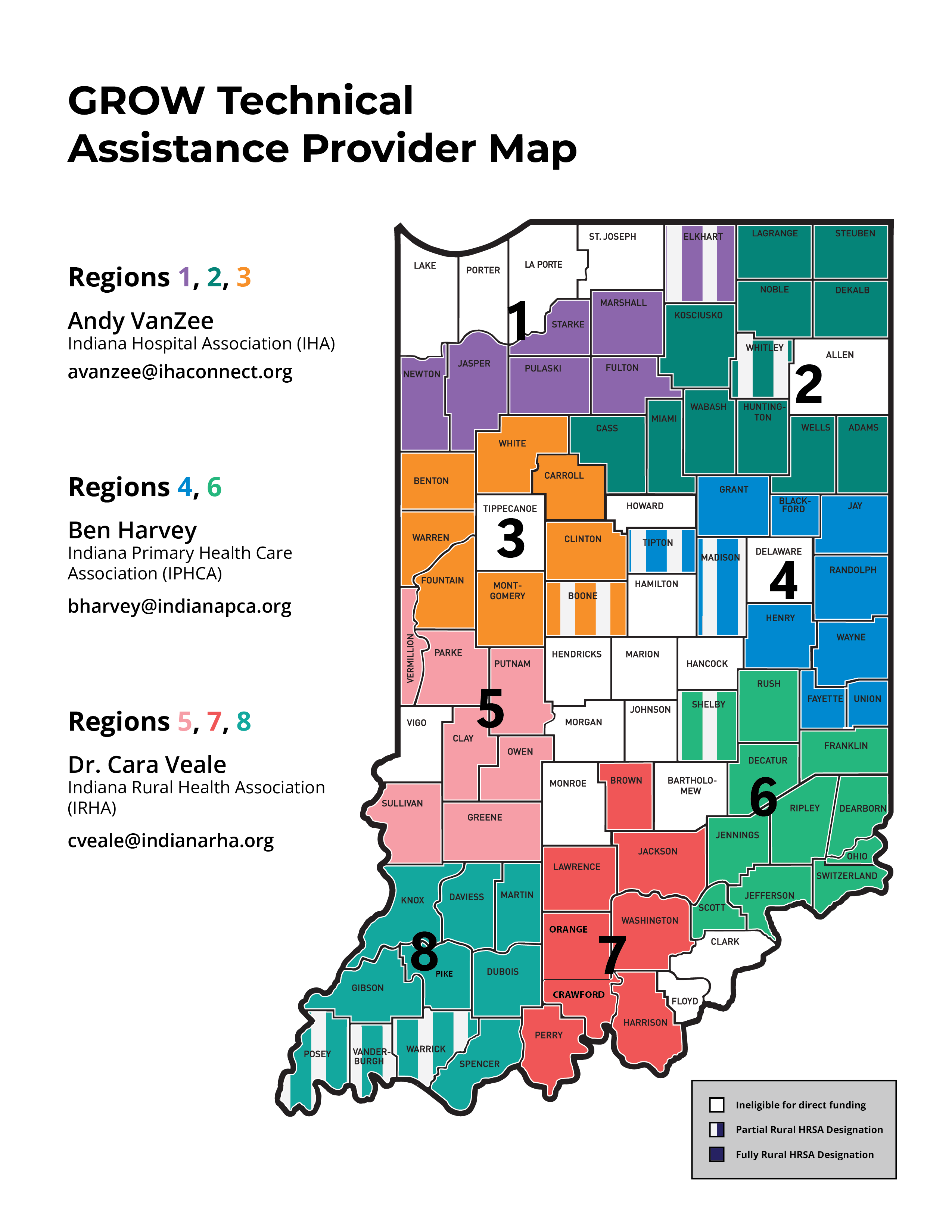 GROW Technical Assistance Map and Contacts