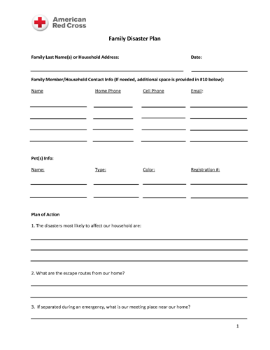 Red Cross form