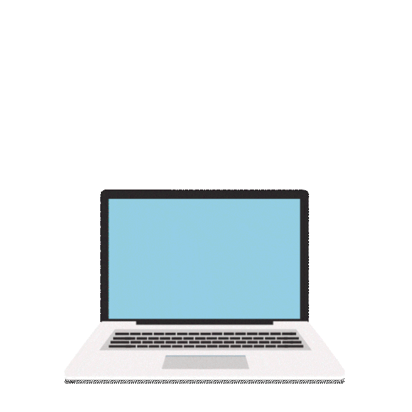 Laptop with files entering it electronically