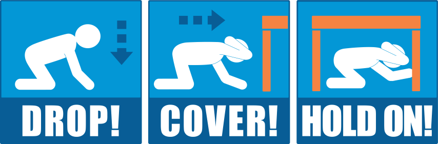 Drop, Cover, Hold On Drop, Cover, Hold On graphics