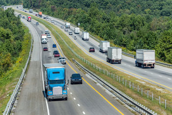 Traffic on interstate highway