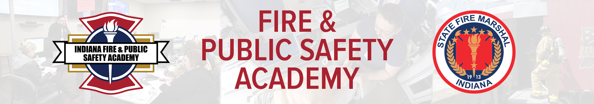 Academy, State Fire Marshal logos with Training title