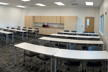 Classroom with tables