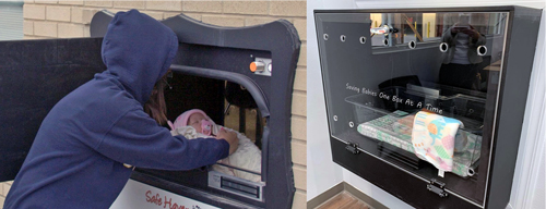 Example of a newborn safety device