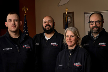 Four people in office